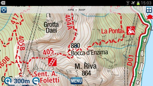 Kompass Karte Nord-Italien - ape@map Karten und Navigation am Handy